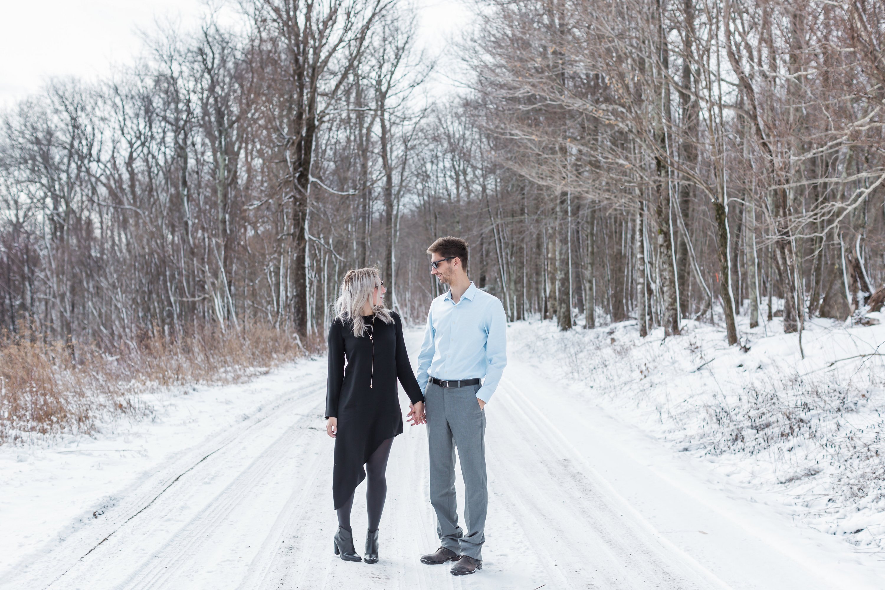 snowshoe mountain resort west virginia DC couple engagement wintery weekend getaway snow engagement snowy engagement