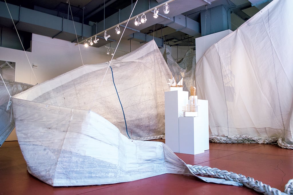 NG.rh1 - Washingtonian Local Talent: Exhibits at the Greater Reston Arts Center change every few months. This work, created by Washington artist Sue Wrbican, was on display this fall. Photograph of Greater Reston Arts Center by Johanna Ballou.