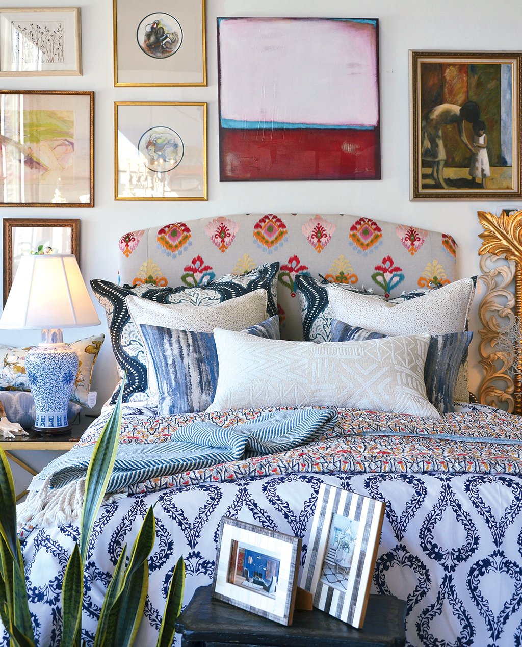 On Trend: Valerianne in Herndon specializes in luxury bedding and textiles. Photograph by Elizabeth Stevens