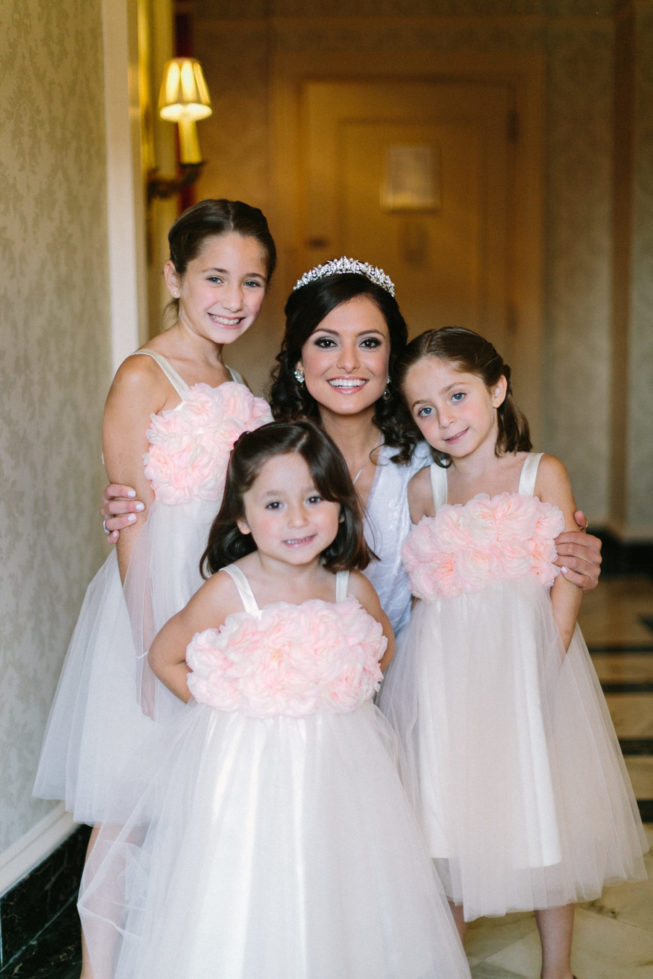 This Bride’s Classic Monique Lhuillier Gown and Sparkly Tiara Are ...