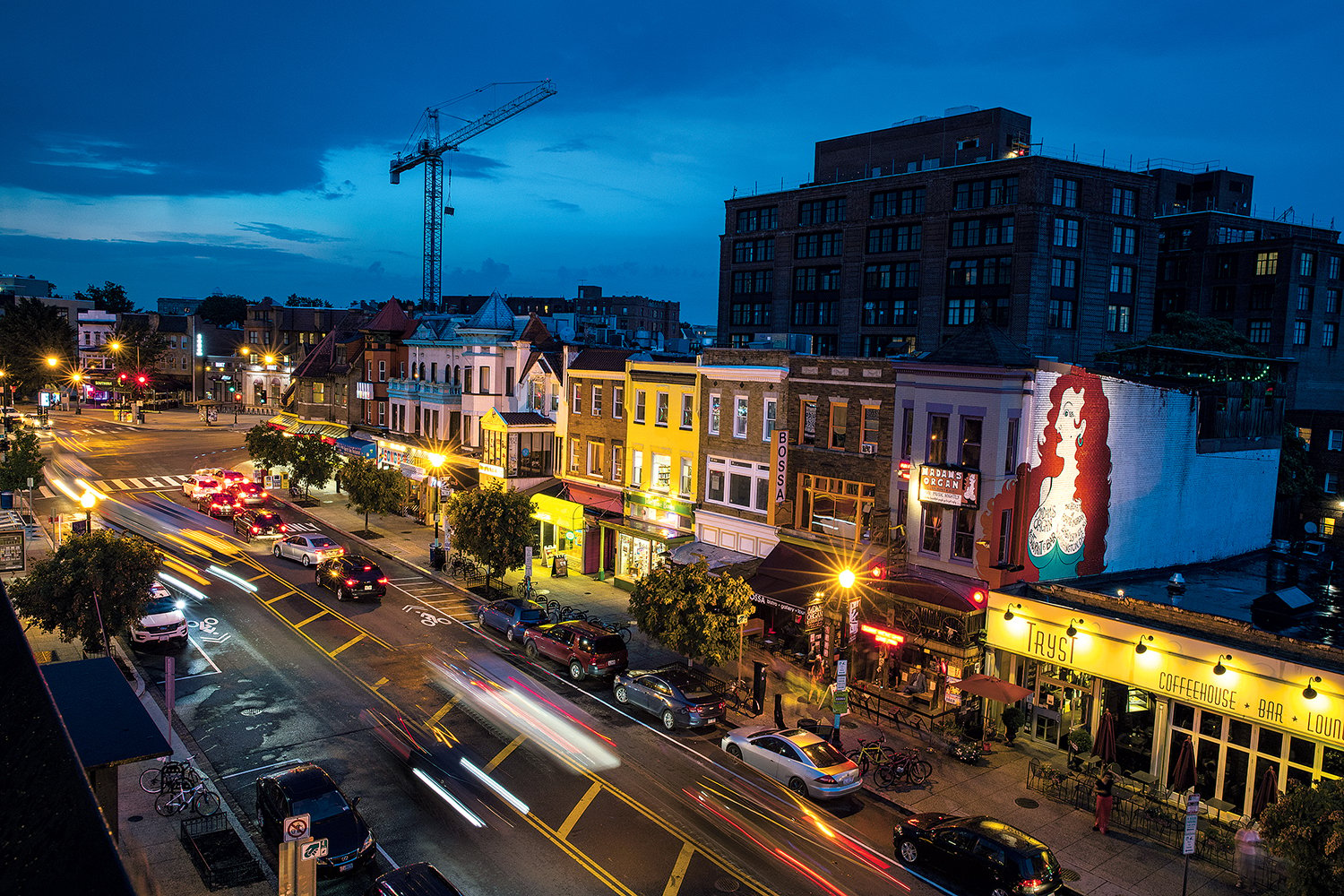 Evening in Adams Morgan. Photograph by Evelyn Hockstein/Getty Images.