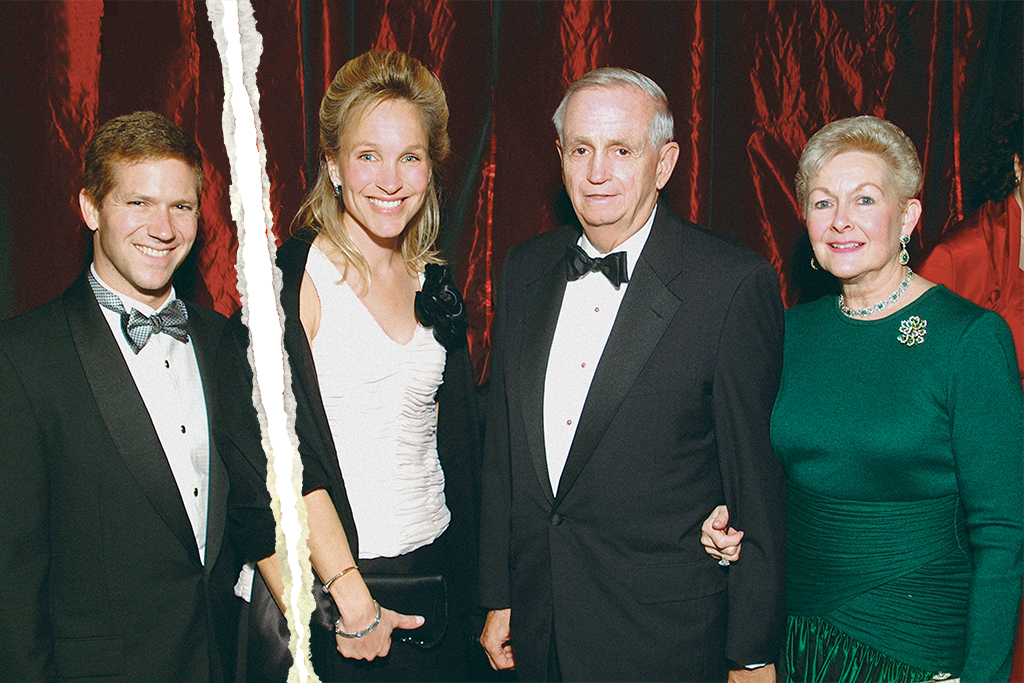 John Marriott III, left, with ex-wife Angie and his parents before the split. Photograph by Washington Life Magazine/Geoffrey T. Chesman.