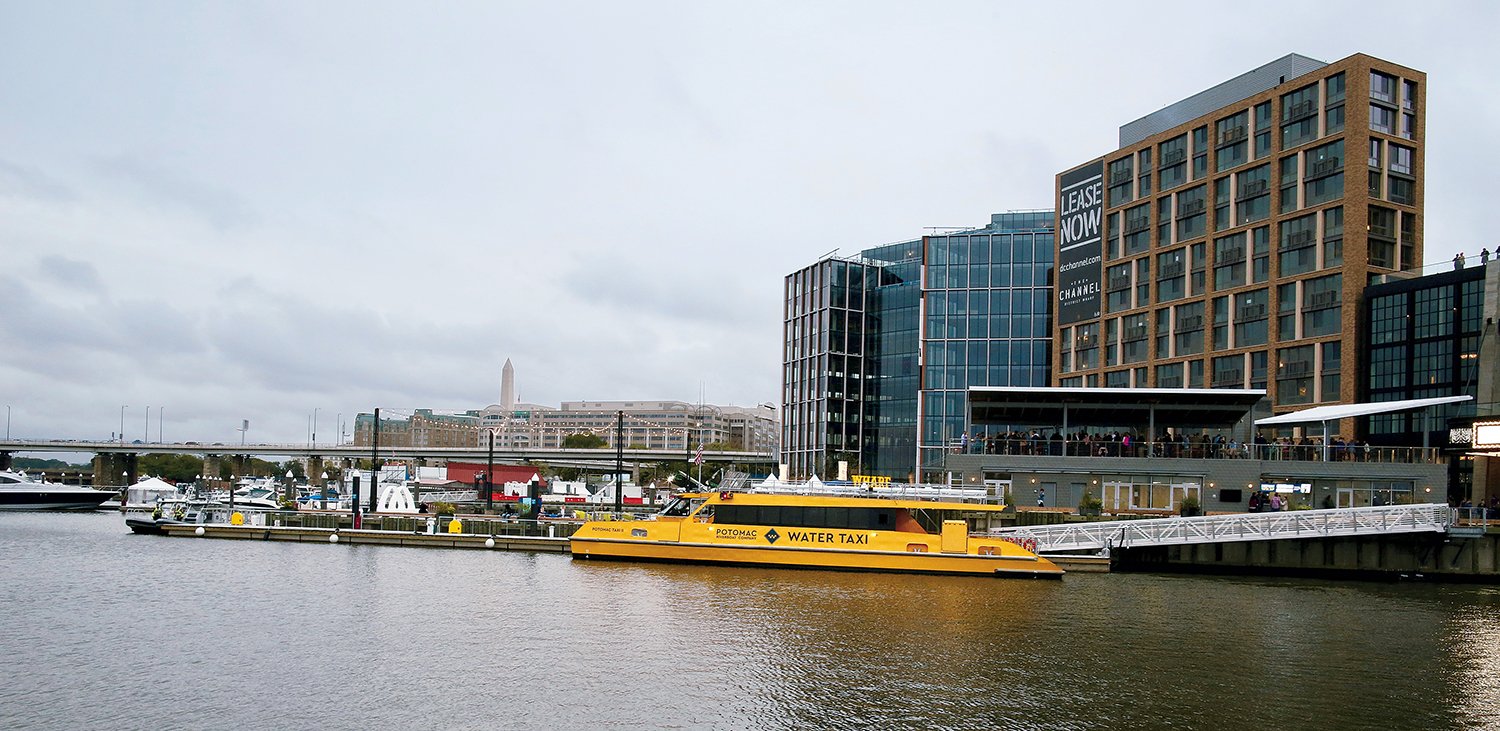 watertaxi - Washingtonian A ferry at the Wharf. Photograph by Evy Mages.