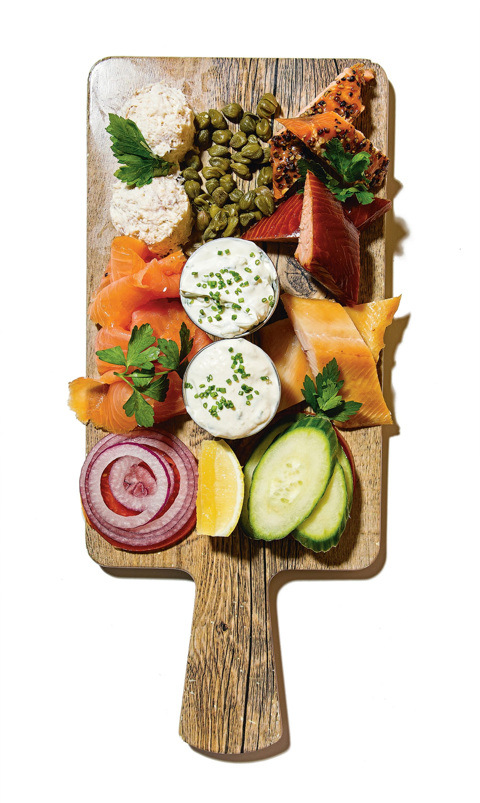 Smoked fish board at the Tavern at Ivy City Smokehouse.