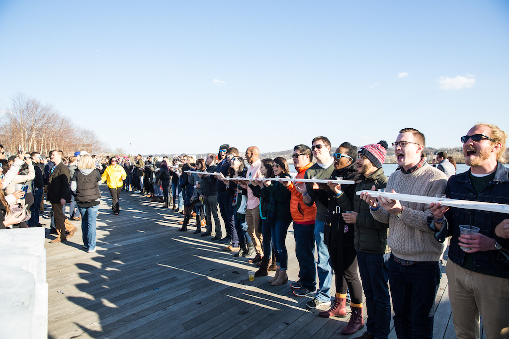 Ice Yards 6 - Washingtonian Throw back a shotski at Ice Yards. Photograph by Kaz Sasahara.