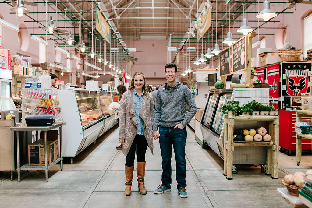 katie test dan davis eastern market engagement shoot grocery store engagement shoot washingtonians love their grocery stores