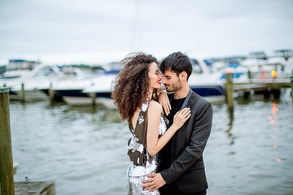 Laura Arana-Castillo Victor Salinas-Furio recreate favorite dates in Old Town Alexandria spring anniversary shoot