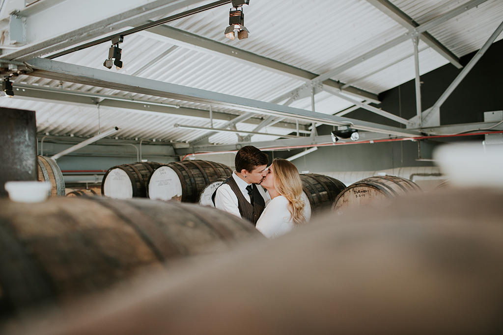 bluejacket brewery engagement photoshoot session craft beer tasting snowy winter engagement