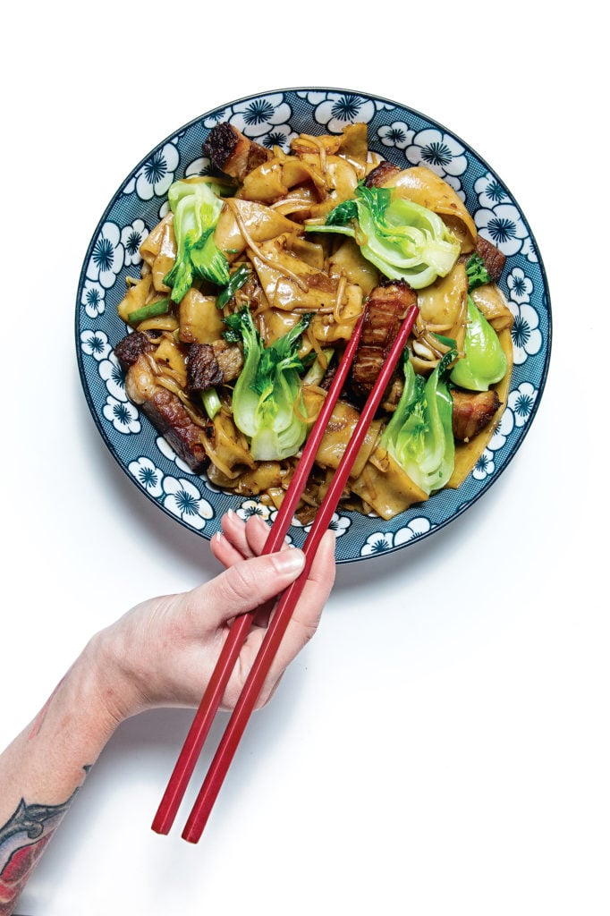 Beef chow foon noodles at Tiger Fork.