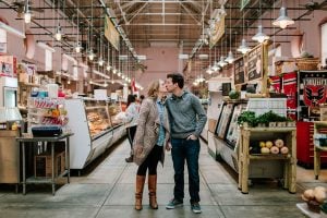 This Couple’s Eastern Market Engagement Shoot Proves That Washingtonians Really Are Obsessed with Their Grocery Stores