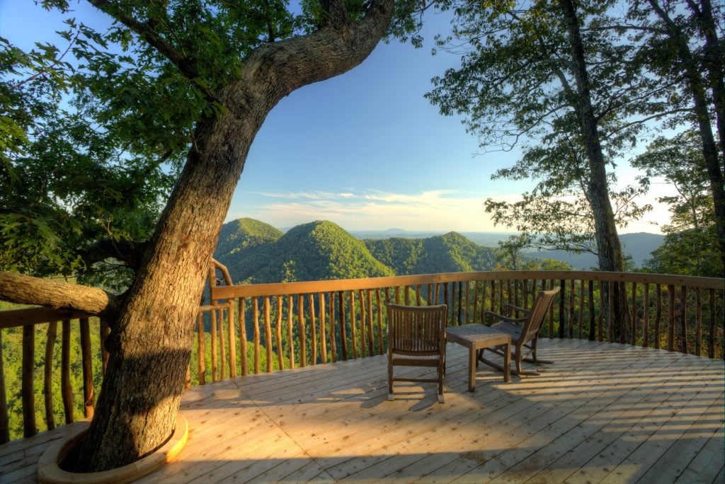 Weekend getaways from DC: Look down on the tree tops at Primland in southwest Virginia. Photo courtesy of Primland.