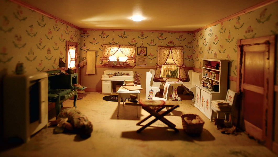 renwick.edit - Washingtonian A scene from "Murder Is Her Hobby." Photograph by Evy Mages.