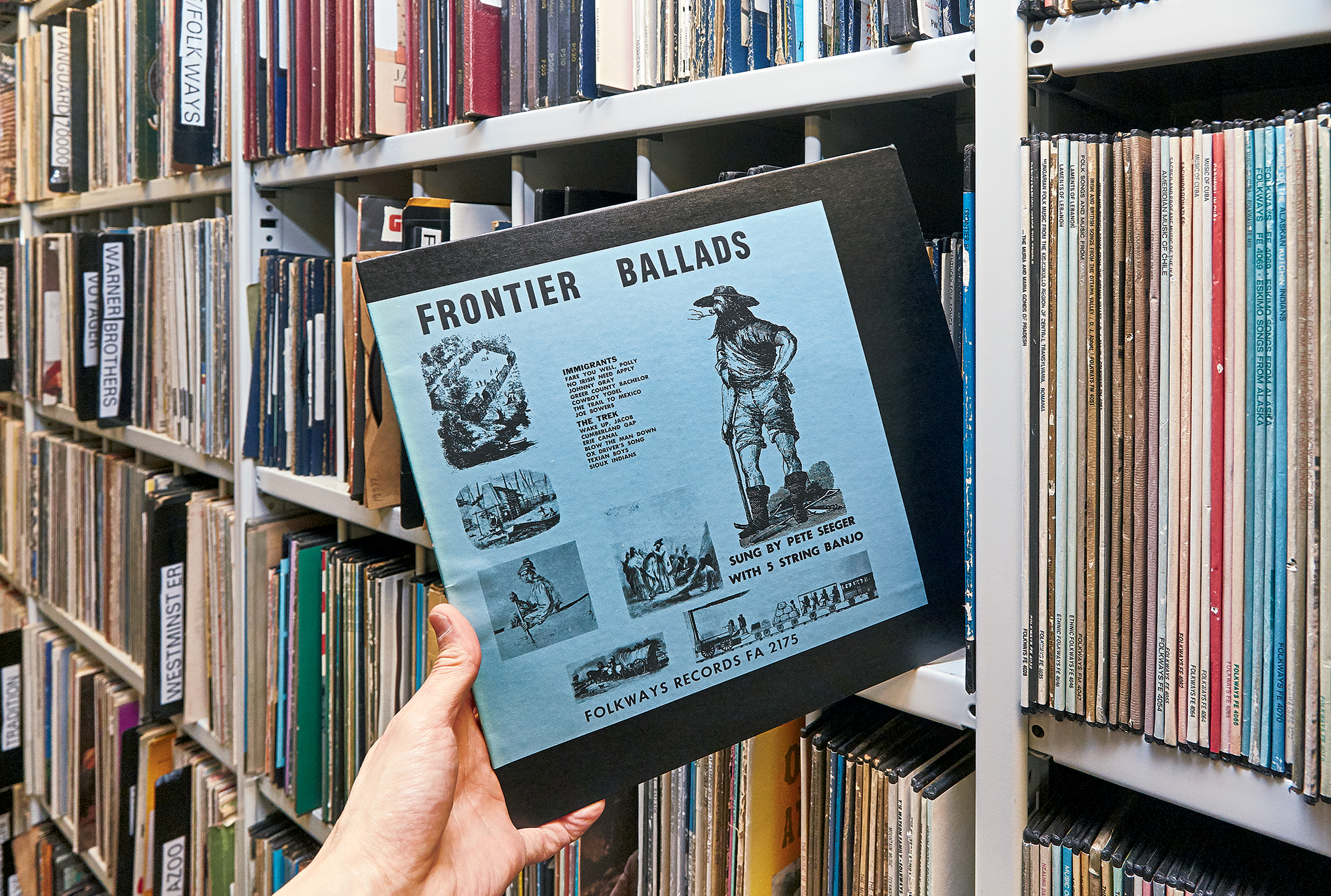 The Folkways archive contains more than 13,000 albums, along with lots of other music treasures. Photograph by Jeff Elkins.