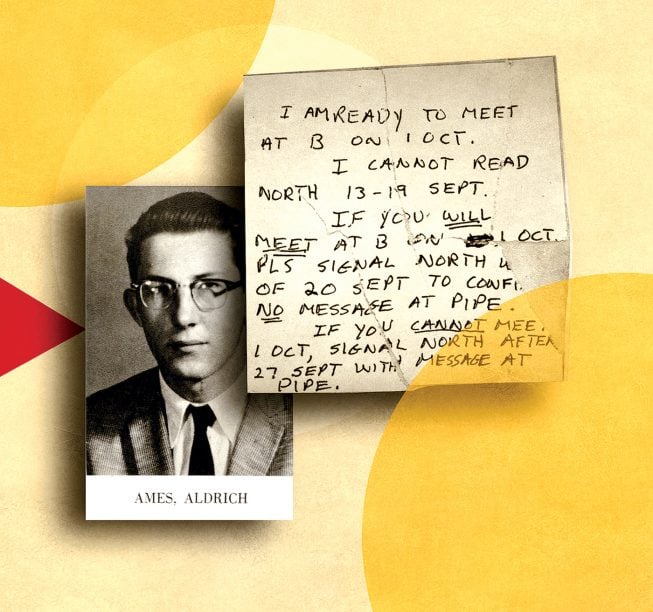 KGB mole Aldrich Ames fed the Soviets details of the CIA’s interrogations of Yurchenko. He was convicted of espionage in 1994. KGB mole Aldrich Ames fed the Soviets details of the CIA’s interrogations of Yurchenko. He was convicted of espionage in 1994.