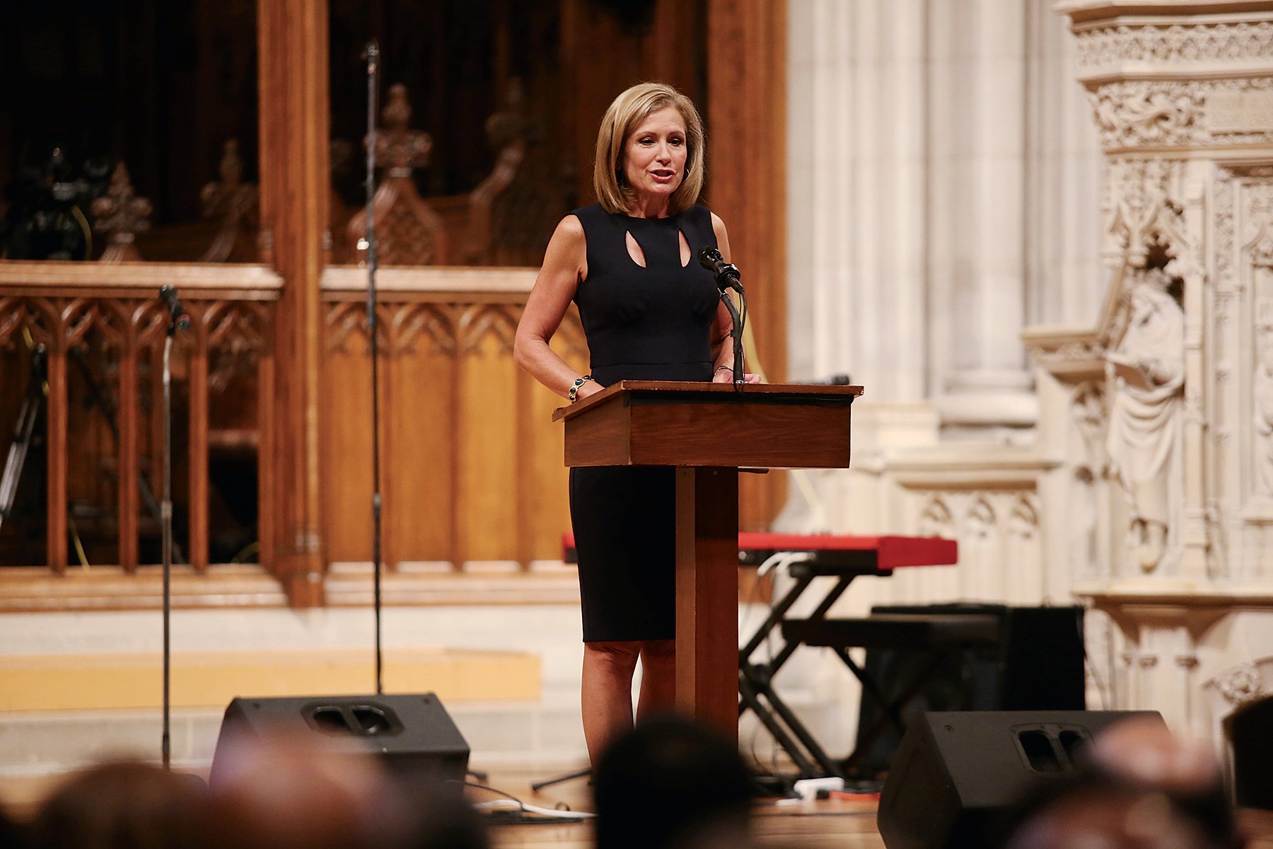 Gentzler threw herself into a news piece about Vance, then his eulogy (above), then answering e-mails from stricken viewers. Photograph by Evy Mages.