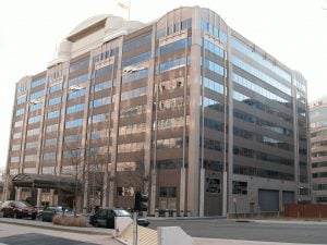 Cyclist Holds Up Traffic Outside FCC Headquarters to Protest End of Net Neutrality