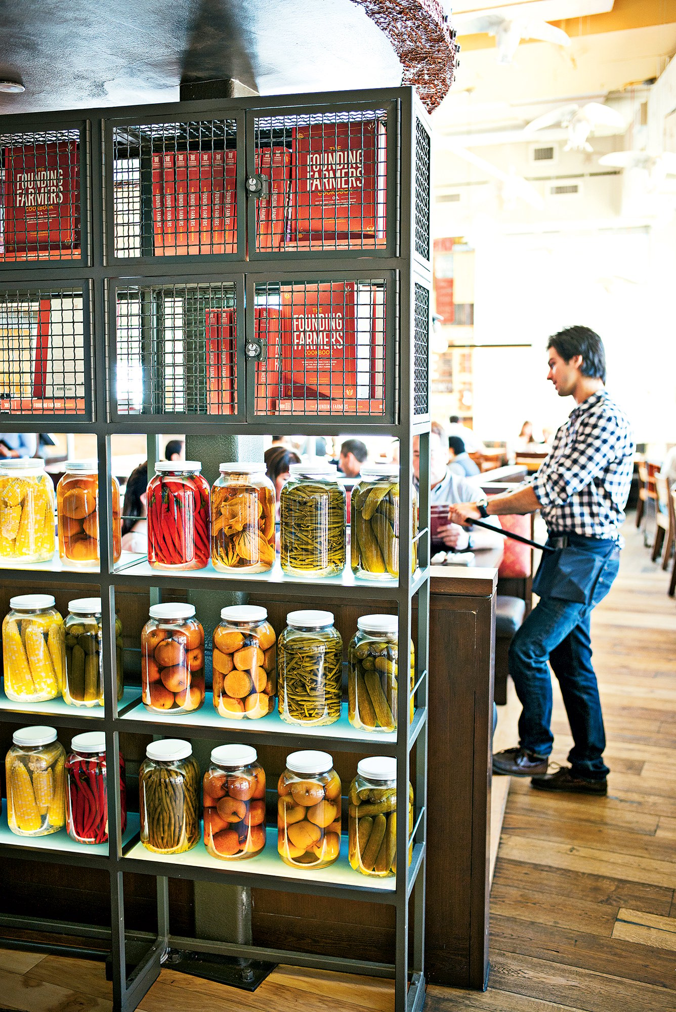 Pickles are among the offerings at Founding Farmers’ DC-area spots. Photograph by Scott Suchman.