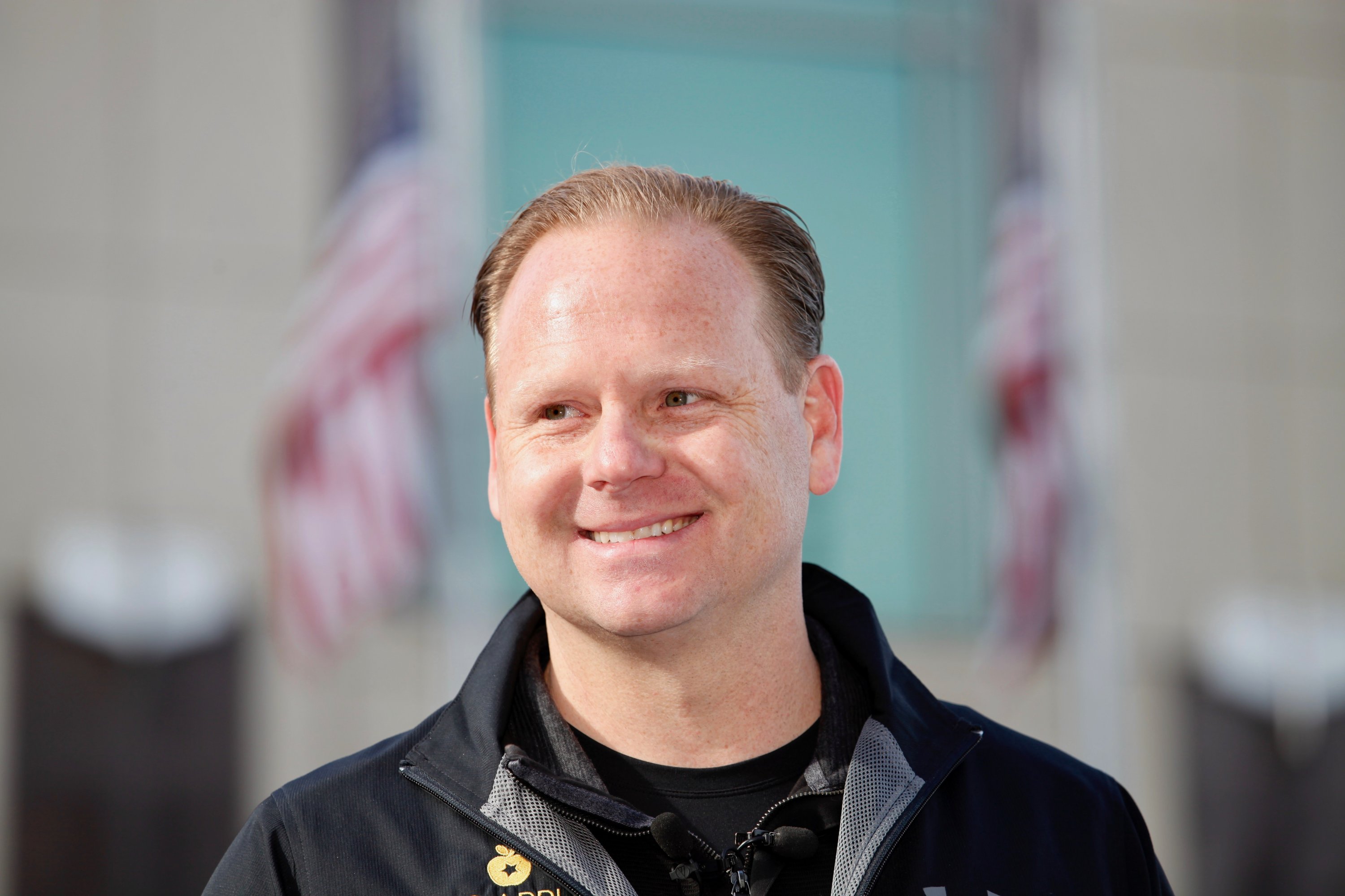_MG_4143 - Washingtonian Wallenda smiles after completing his walk. Photo by Evy Mages.
