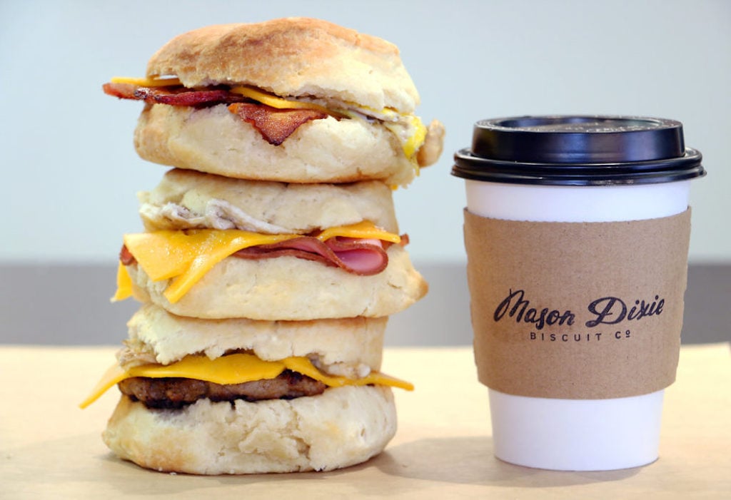 Mason Dixie Biscuit Co. serves delicious breakfast biscuits in Navy Yard.