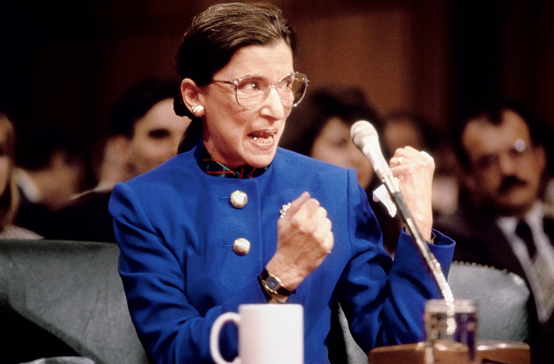 Ruth Bader Ginsburg at her 1993 Senate confirmation hearing. Photograph by Larry Downing/Newsweek. 