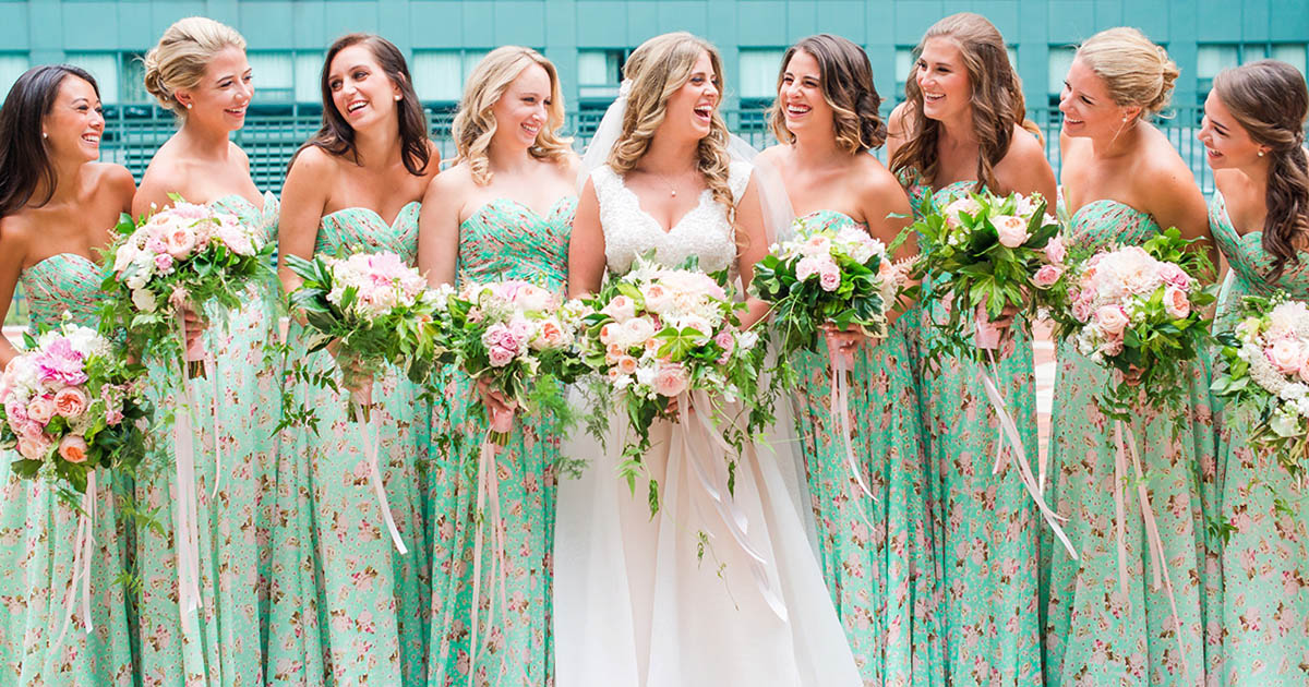 Hawaiian Tropical Maxi Dress Bridesmaid