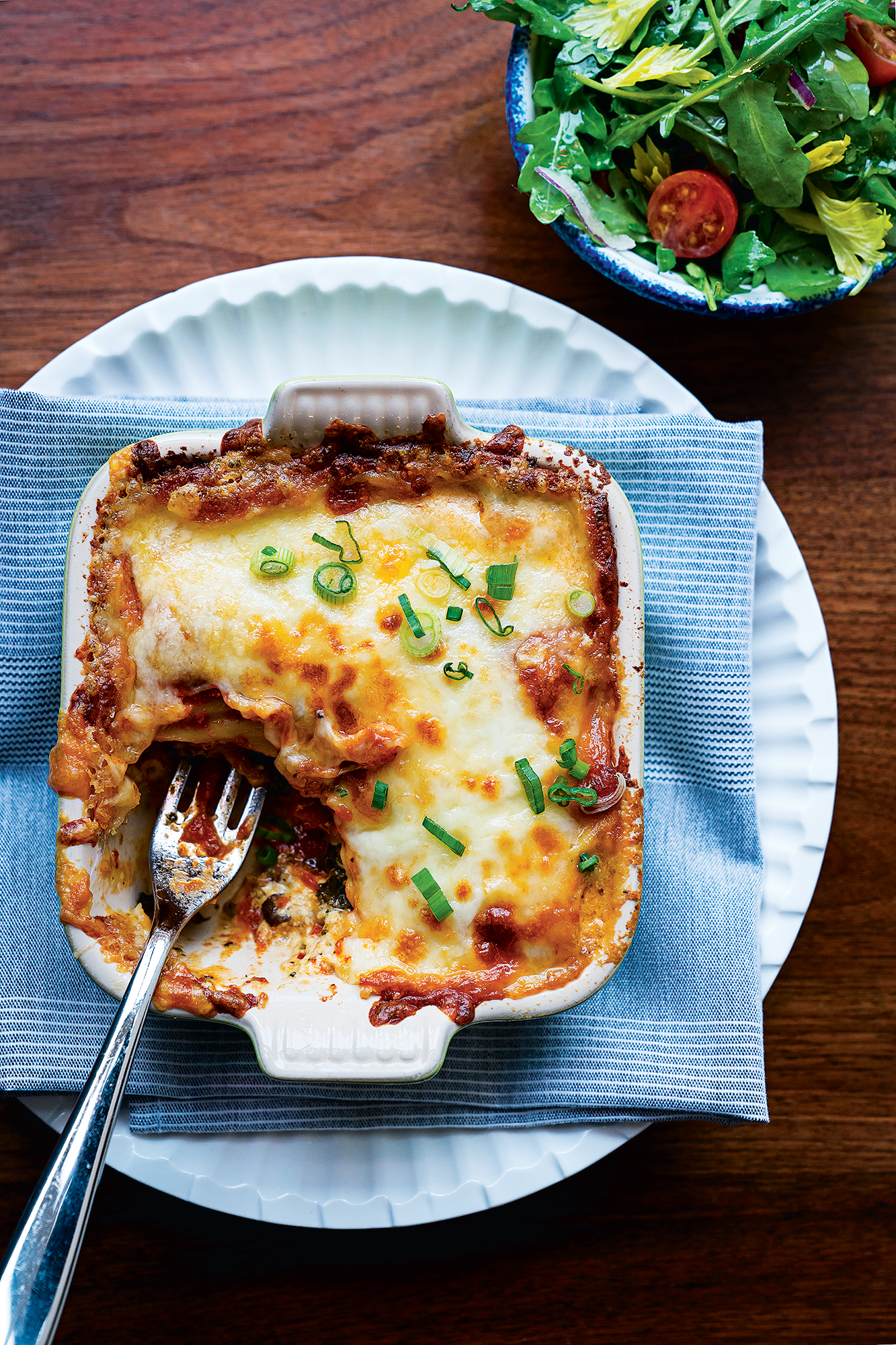 The veggie-heavy lasagna at Unconventional Diner. Photograph by Scott Suchman.