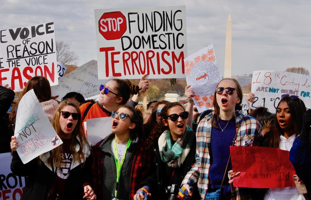 Students at #NationalWalkoutDay DC