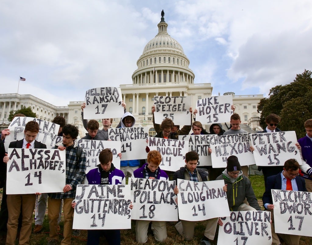 Students at #NationalWalkoutDay DC