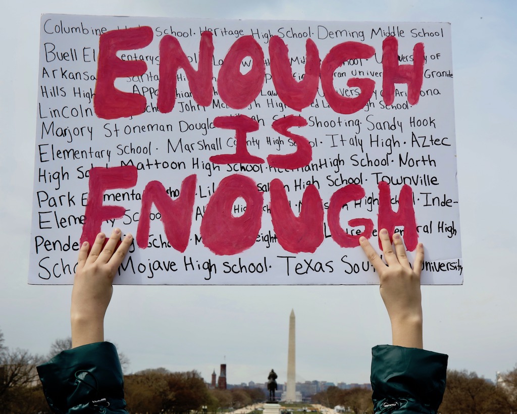 Students at #NationalWalkoutDay DC