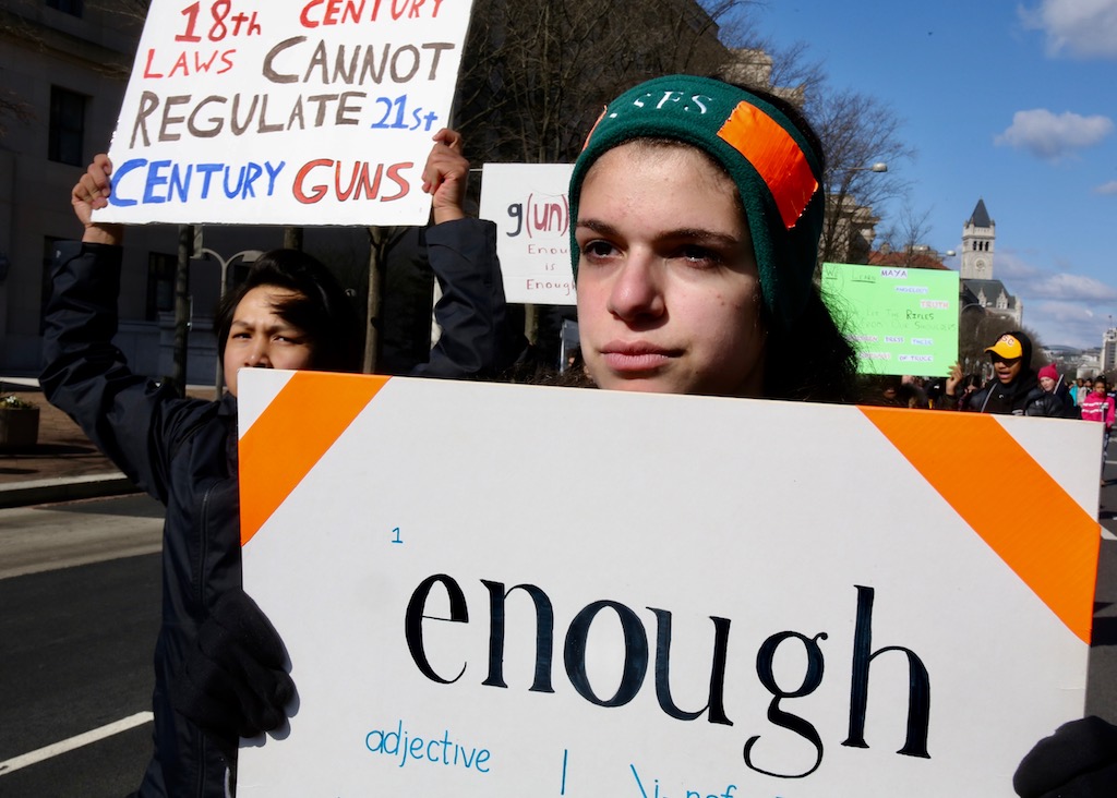 Students at #NationalWalkoutDay DC