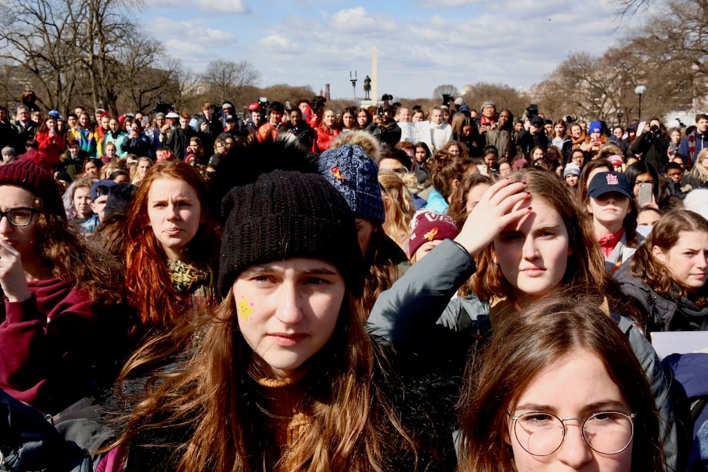Students at #NationalWalkoutDay DC