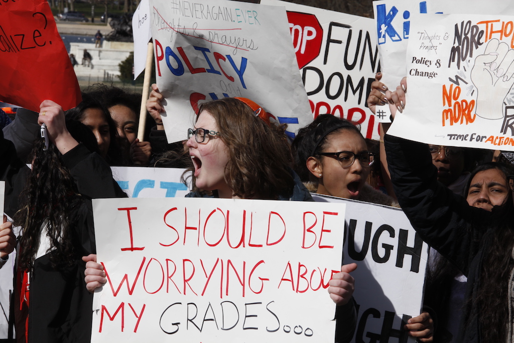 Students at #NationalWalkoutDay DC