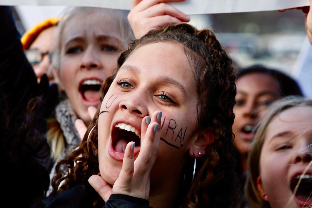 Students at #NationalWalkoutDay DC