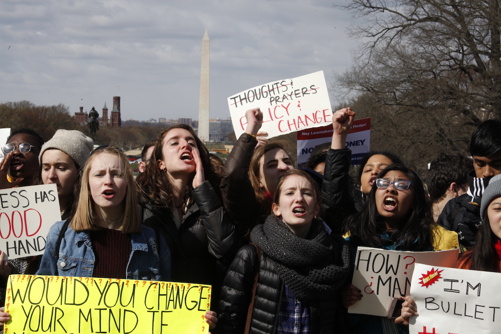 Students at #NationalWalkoutDay DC