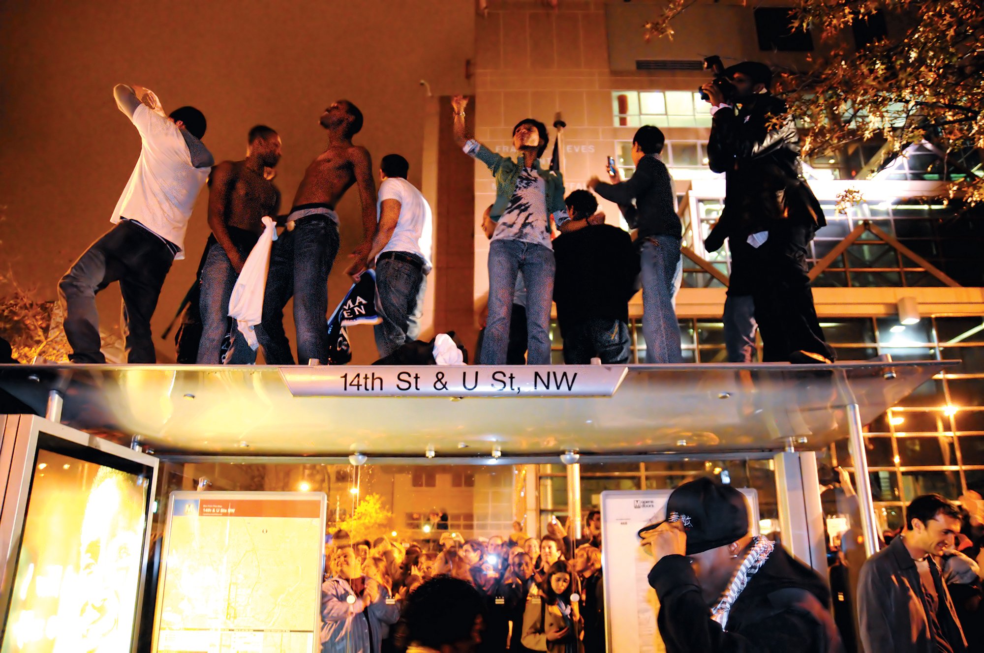 Obama’s supporters mobbed the area on Election Night ’08. Later, young staffers decamped there. Photograph by Flickr/wumpiewoo.