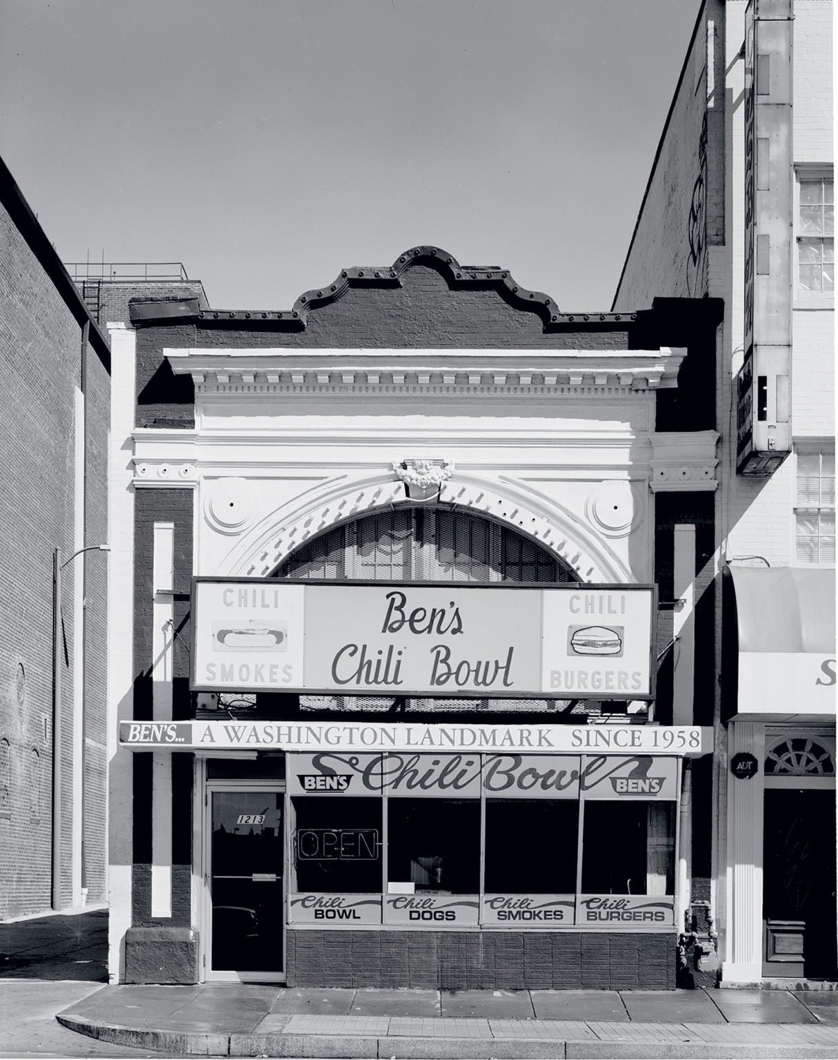 Another business that rode out the thin years was Ben’s Chili Bowl. In the ’80s, police staged stings there—at owner Virginia Ali’s invitation. Photograph by Carol M. Highsmith. Photograph by Michael J. Horsley.