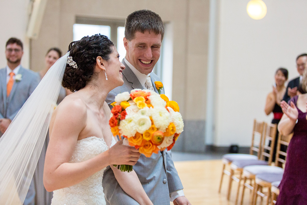 Chemistry-Themed Wedding, DC Wedding, Real Wedding, Downtown DC Wedding, Themed Wedding, Nerdy Wedding, Orange Wedding, Washington Views, Ronald Reagan Building, Ronald Reagan Building Wedding, Sokolov Photography, Chemistry Wedding