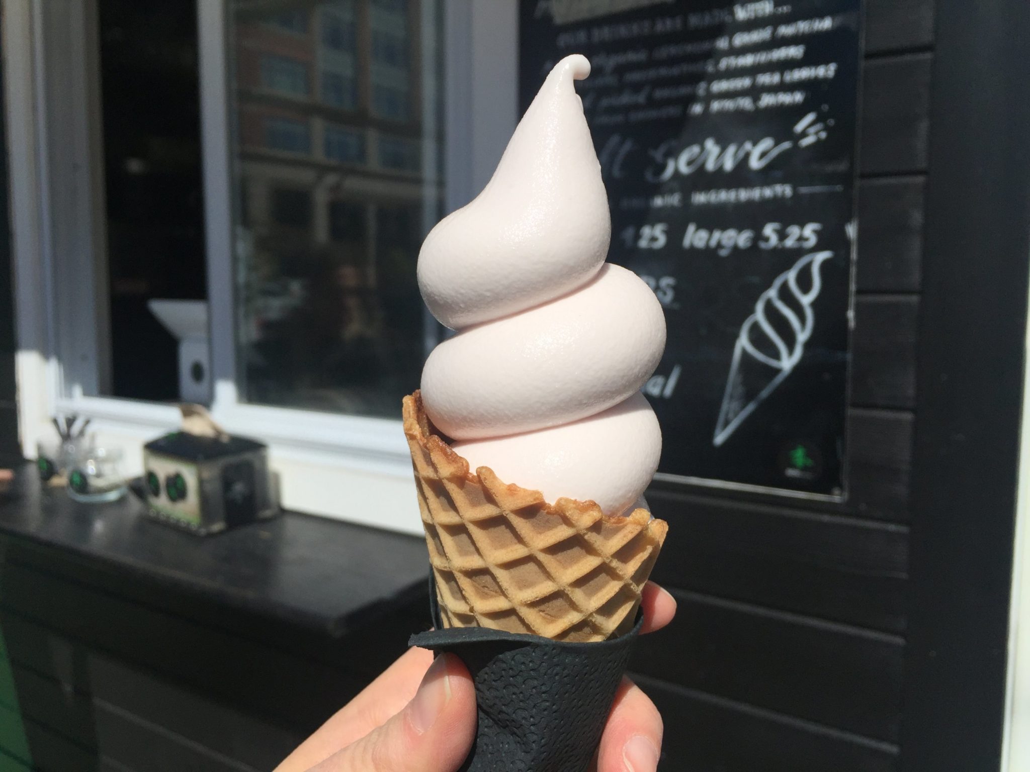 Bon Matcha sakura soft-serve, cherry blossoms, DC