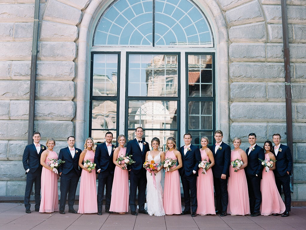 bubblegum pink wedding Maryland, Maryland Wedding, Annapolis Wedding, Ball Room Wedding, Hotel Wedding, Church Wedding, Modern Wedding, Preppy Wedding, Summer Wedding, Pink Wedding, Breathtaking Bouquets, Designer Gowns, Renee Hollingshead, pink bridesmaids dresses