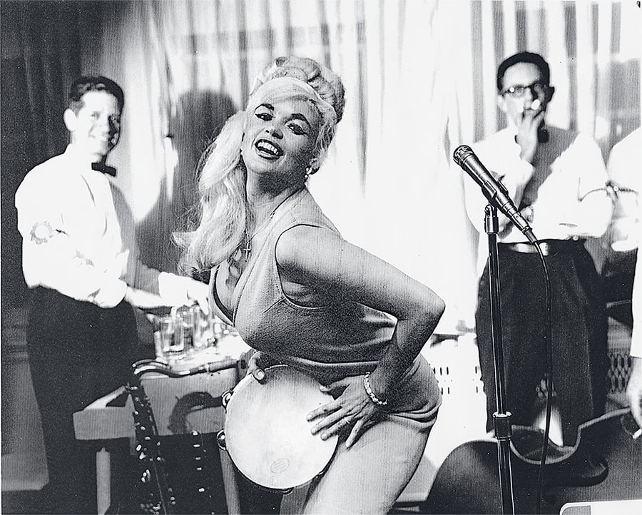 Piano3 - Washingtonian Carchedi, who’s had a 42-year run at Washington’s elite University Club, once backed actress Jayne Mansfield (above). Photograph courtesy of Art Carchedi.