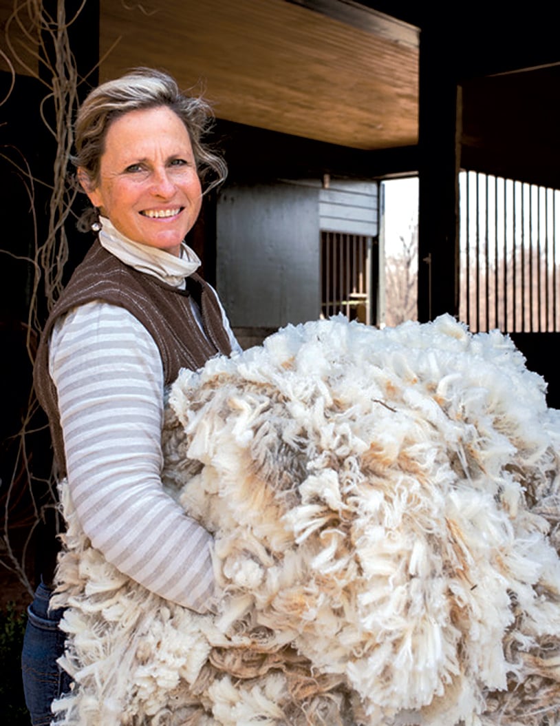 Sheep20 - Washingtonian Franny Kansteiner, sole proprietor of Gum Tree Farm Designs in Loudon County. Photograph by Missy Janes.