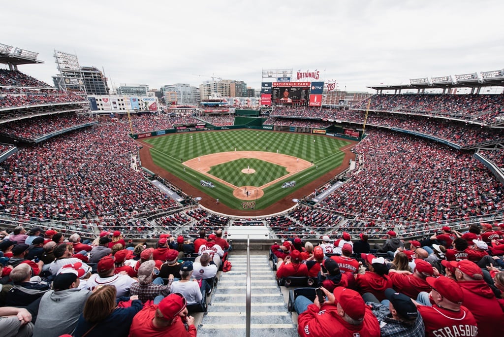 Don some red, white, and blue to cheer on the Nationals. Photograph courtesy of the Washington Nationals Baseball Club.