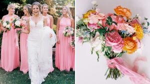 Bubblegum Pink Bridesmaids Dresses Added a Burst of Color to This Annapolis Wedding