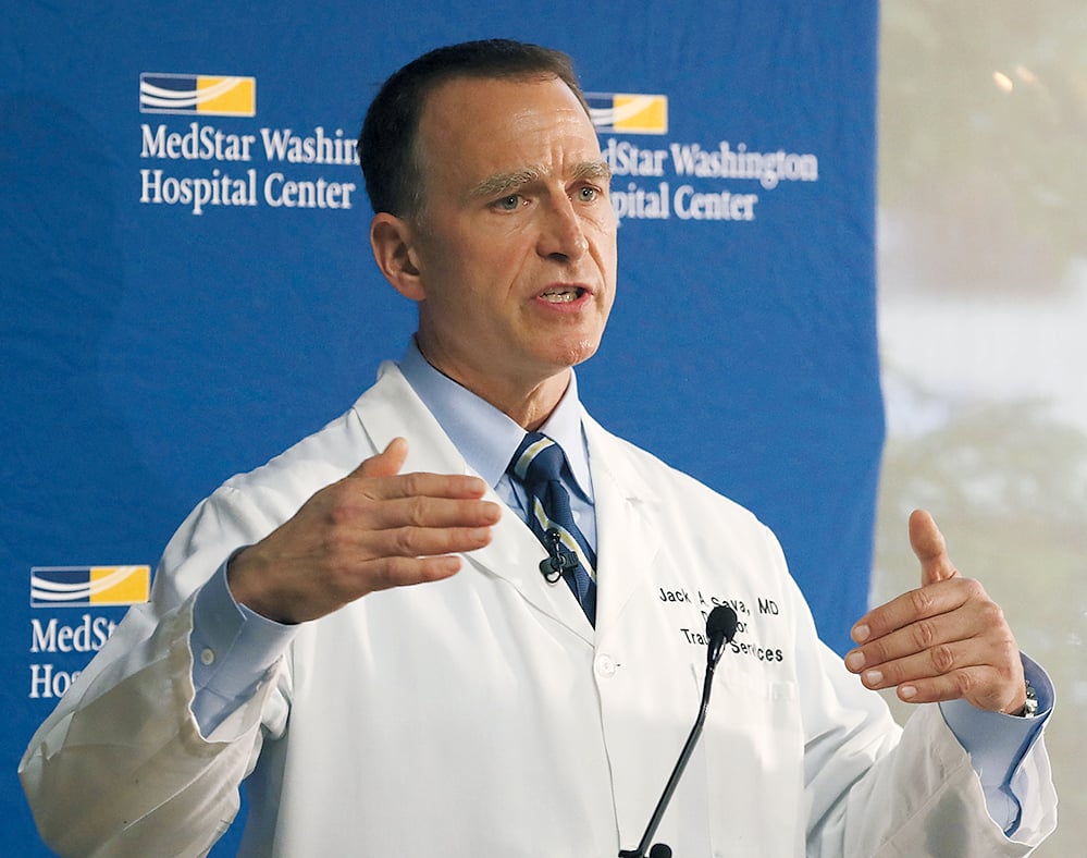 B9 - Washingtonian Washington Hospital Center trauma chief Jack Sava operated on Scalise. Photograph of Sava by Mark Wilson/Getty Images.