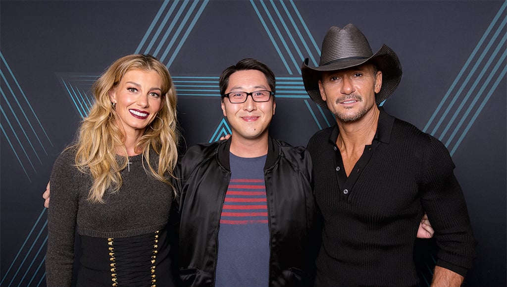 Bardella with Faith Hill and Tim McGraw last winter. Photograph courtesy of Kurt Bardella.