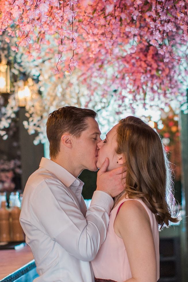 Cherry Blossom Pop-Up Bar Engagement Shoot | Melissa Batman12