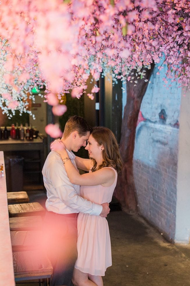 Cherry Blossom Pop-Up Bar Engagement Shoot | Melissa Batman15