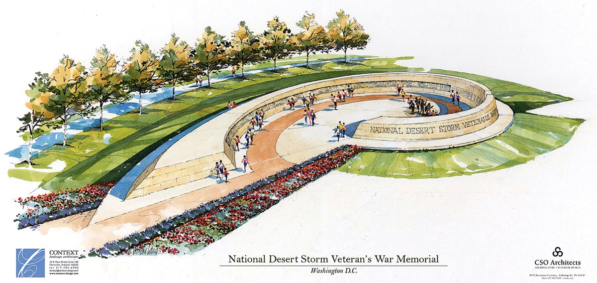 A proposal for the Desert Storm memorial.