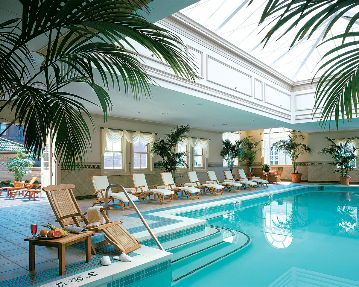 The Jefferson Hotel offers an indoor pool. Photograph of the Jefferson Hotel Courtesy of the Jefferson.