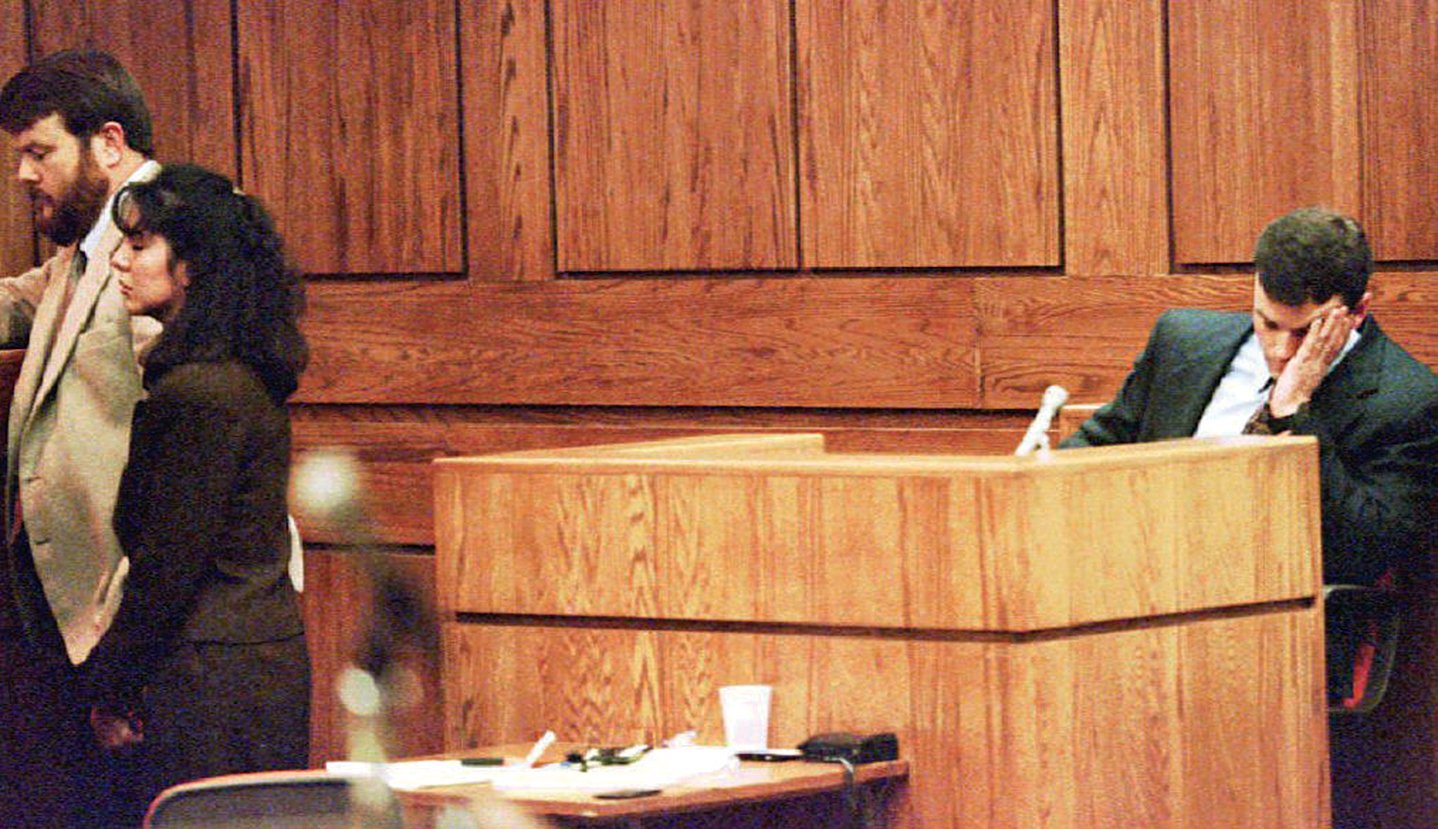 Bob7 - Washingtonian Prosecutors tried John (above right) for “marital sexual assault” and Lorena (above left) for “malicious wounding.” Photograph by AFP/Getty Images.